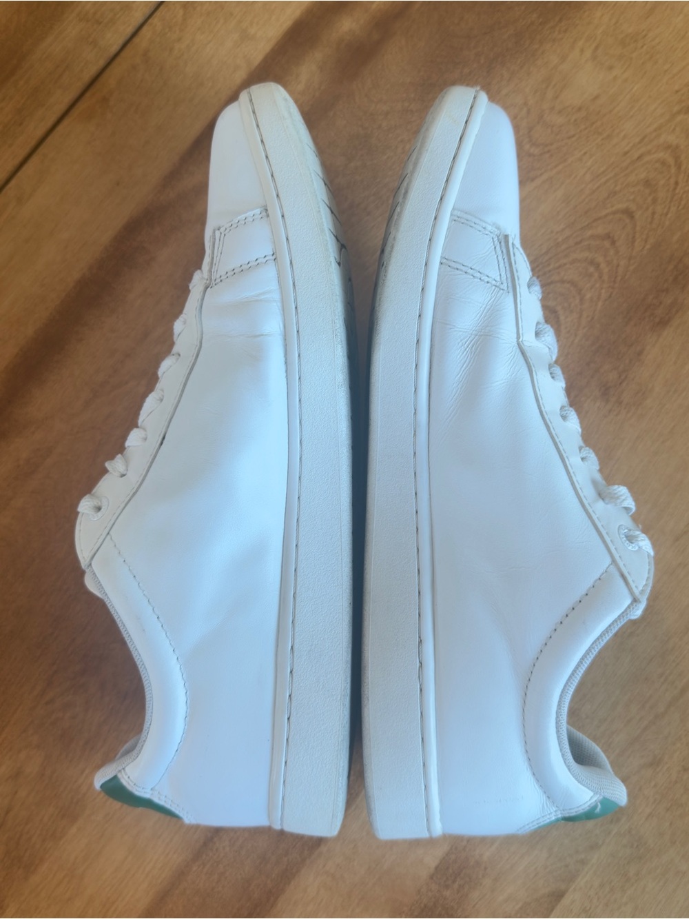 Lacoste White Leather Hydez Low-Top Sneakers Green Croc Logo Men’s 10 - Picture 14 of 16
